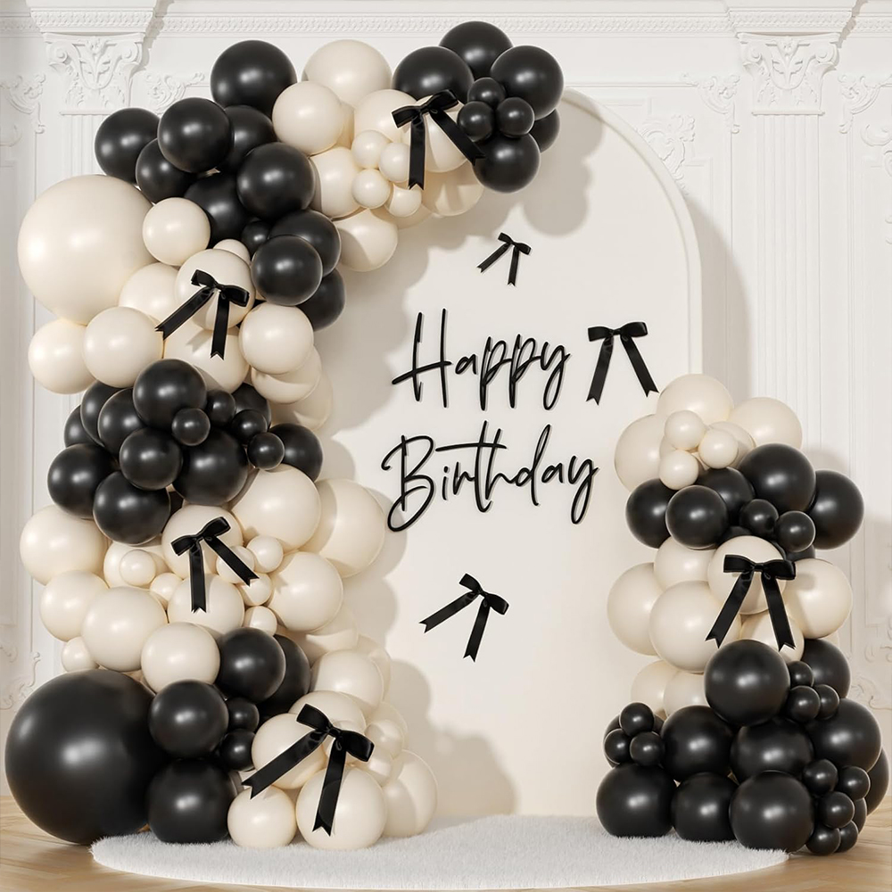 151Pcs Black and Sand White La - огляд і ціна Balloon Arch Kit
