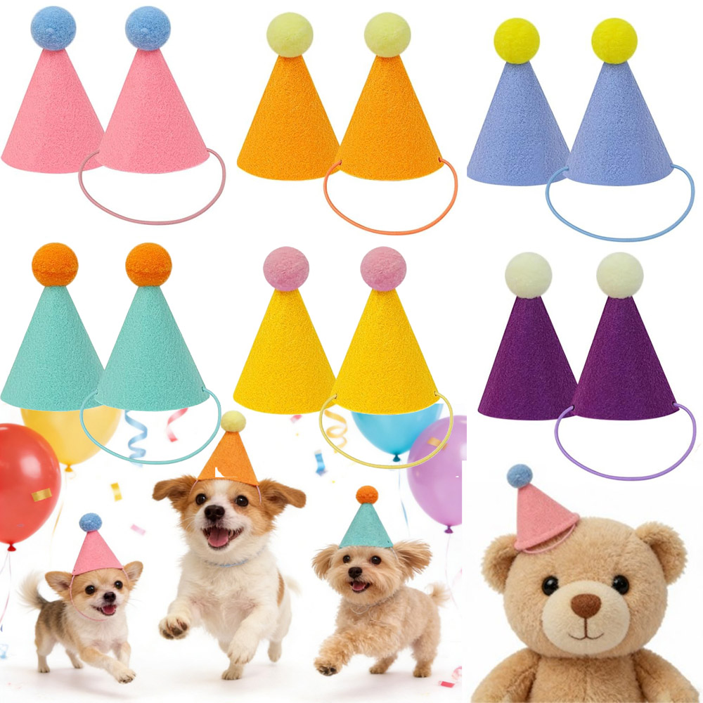 3/6pcs Pet Party Hat Colorful  - огляд і ціна Party Hat Cone