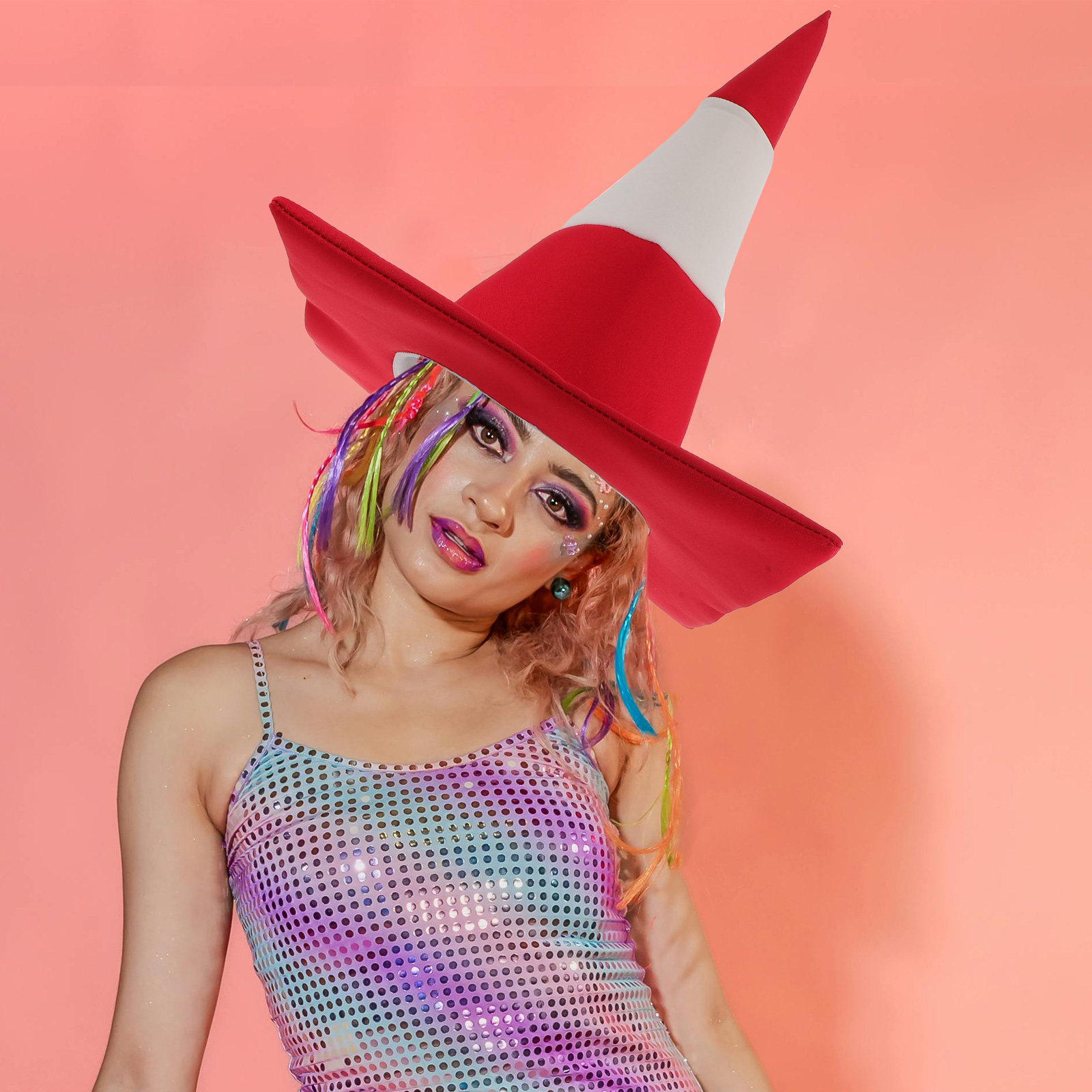 Traffic Cone Hat Red White Nov - огляд і ціна Party Hat Cone
