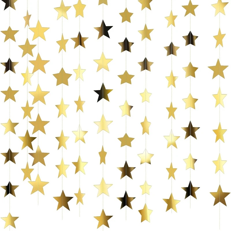 Gold Glitter Star Garland Bann - огляд і ціна Party Banner Gold